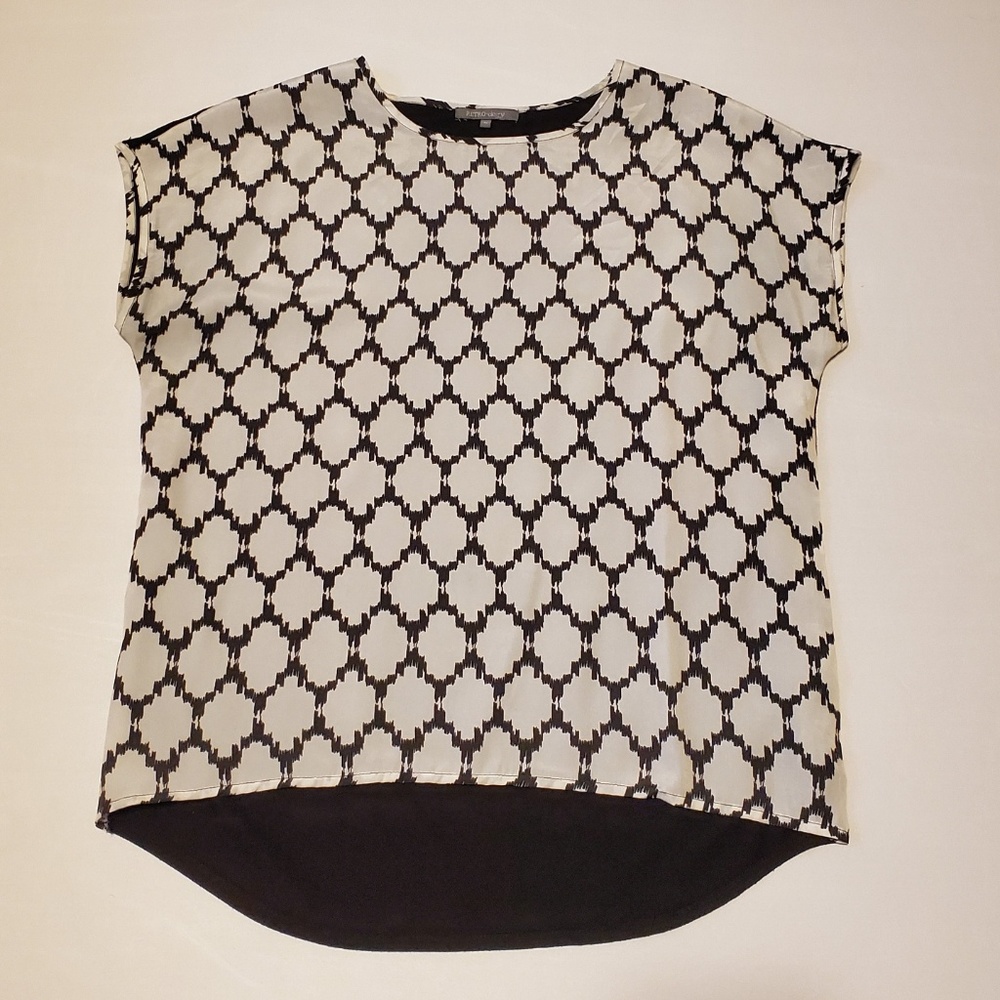 🍁 Retro-ology Black and White Blouse Size M